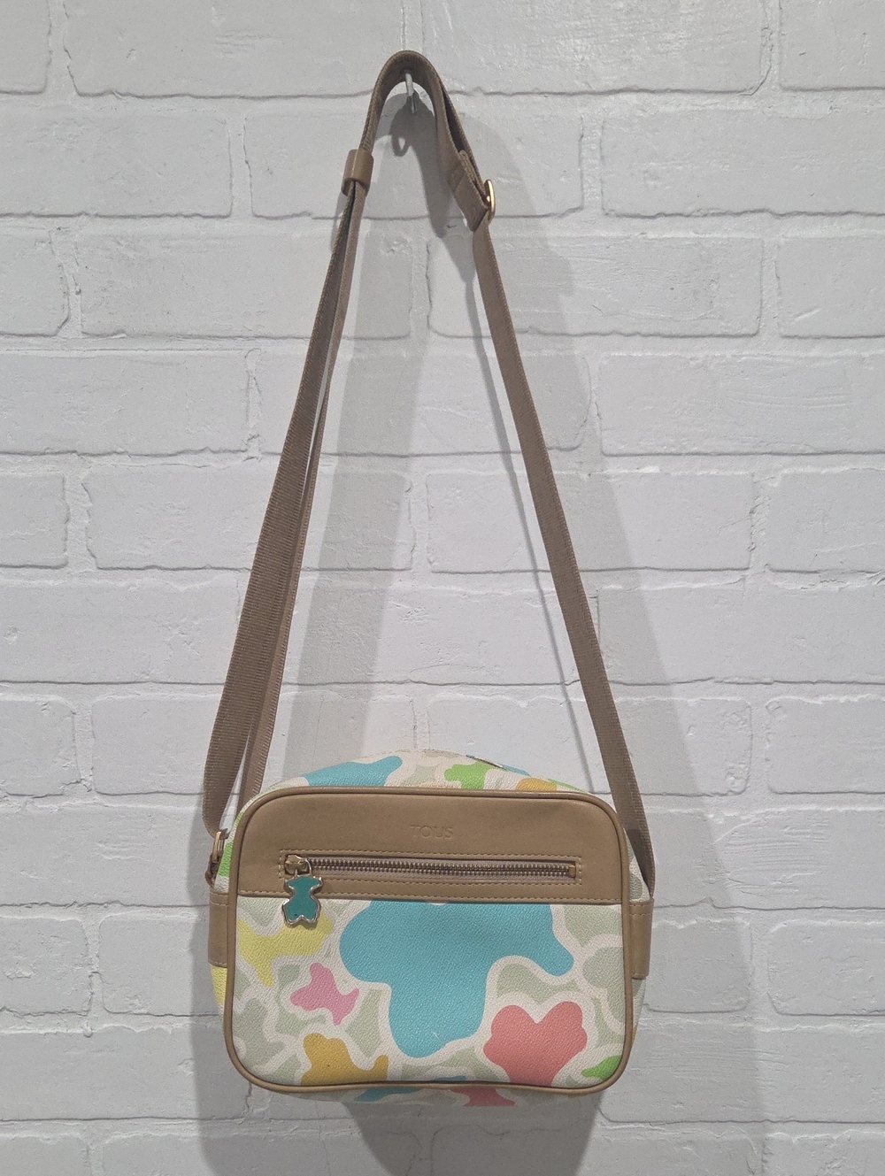 Tous Leather Multicolor Crossbody Shoulder Bag